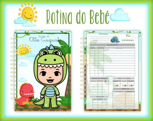 Arquivo Digital Rotina Bebe Dinossauro