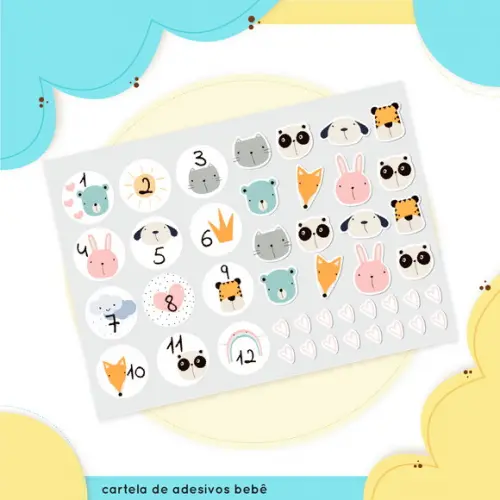 Arquivo Digital Stickers Bebê