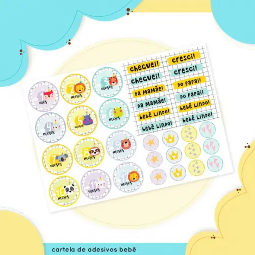 Arquivo Digital Stickers Bebê