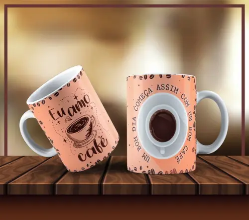 Arquivo Digital Sublimação Caneca Café