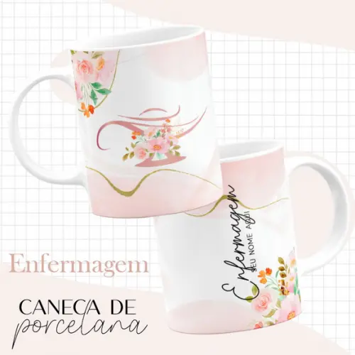 Arquivo Digital Sublimação Caneca Enfermagem