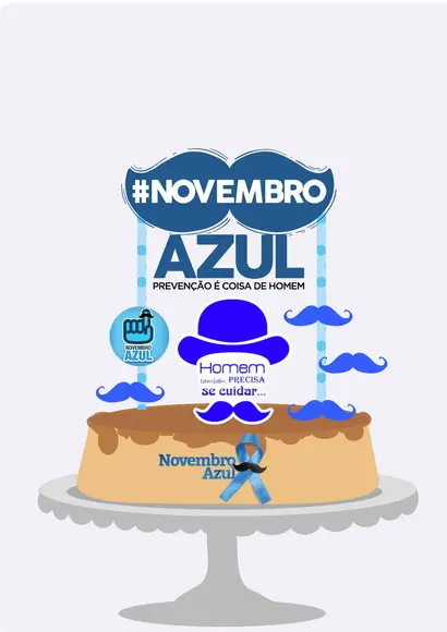 Arquivo Digital Topo de Bolo Novembro Azul