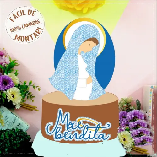 Arquivo Digital Topo de Bolo Nossa Senhora Mãe