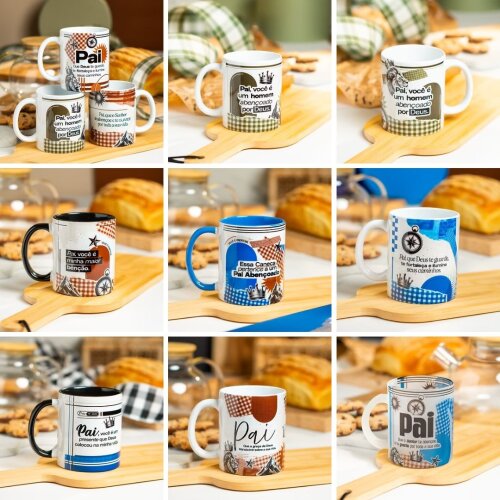 Arquivo Digital Combo Arte Caneca Dia dos Pais