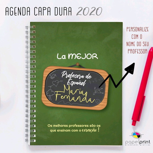 Agenda 2026 Diária 30uni com Capa Personalizada