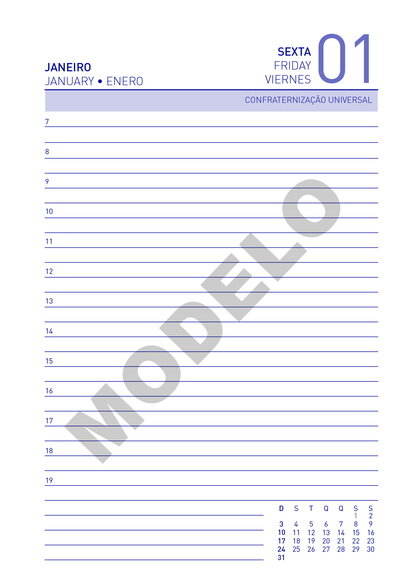 Agenda 2025 Diária com Capa Personalizada