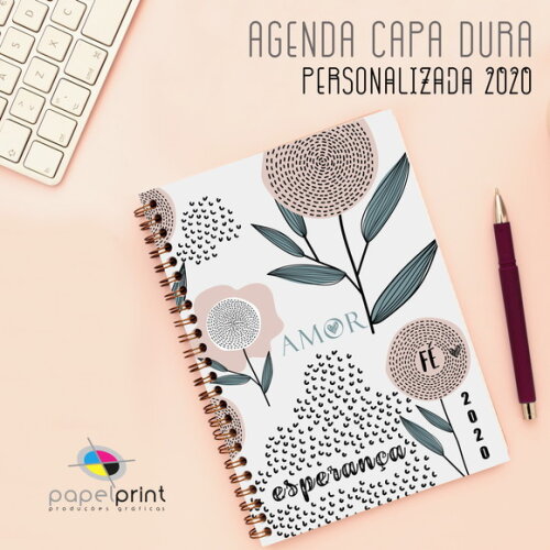 Agenda 2026 Diária 100uni com Capa Personalizada