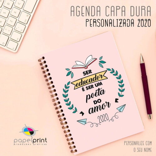 Agenda 2026 Diária 50unid com Capa Personalizada