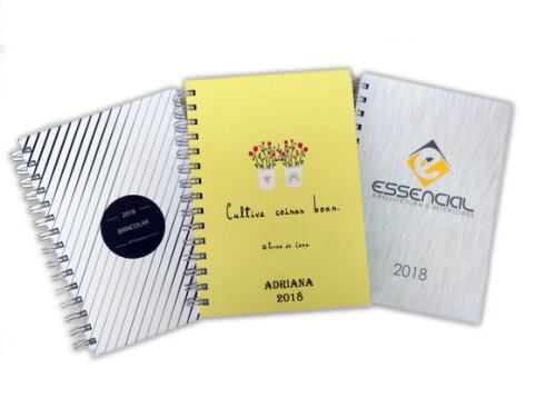 Agenda 2026 Diária 6 Unidades com Logo Personalizado
