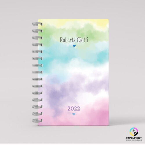 Caderno Tie-Dye Cores Vivas- A5