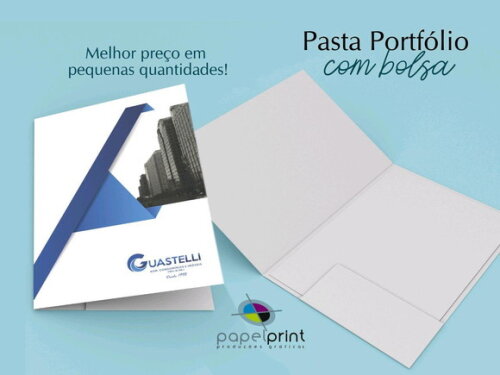 Pastas com Bolsa Personalizada - 25 Und.
