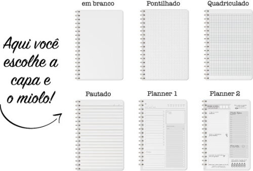 Planner Pai Capa Dura Diário com Diversas Opções de Capa