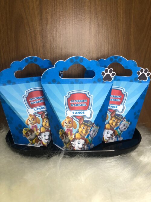20- KIT DE CAIXA PERSONALIZADAS – PEGUE E MONTE PATRULHA CANINA