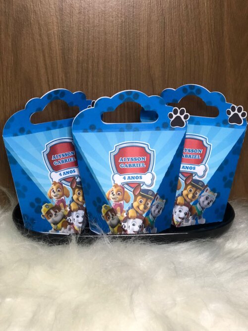 20- KIT DE CAIXA PERSONALIZADAS – PEGUE E MONTE PATRULHA CANINA