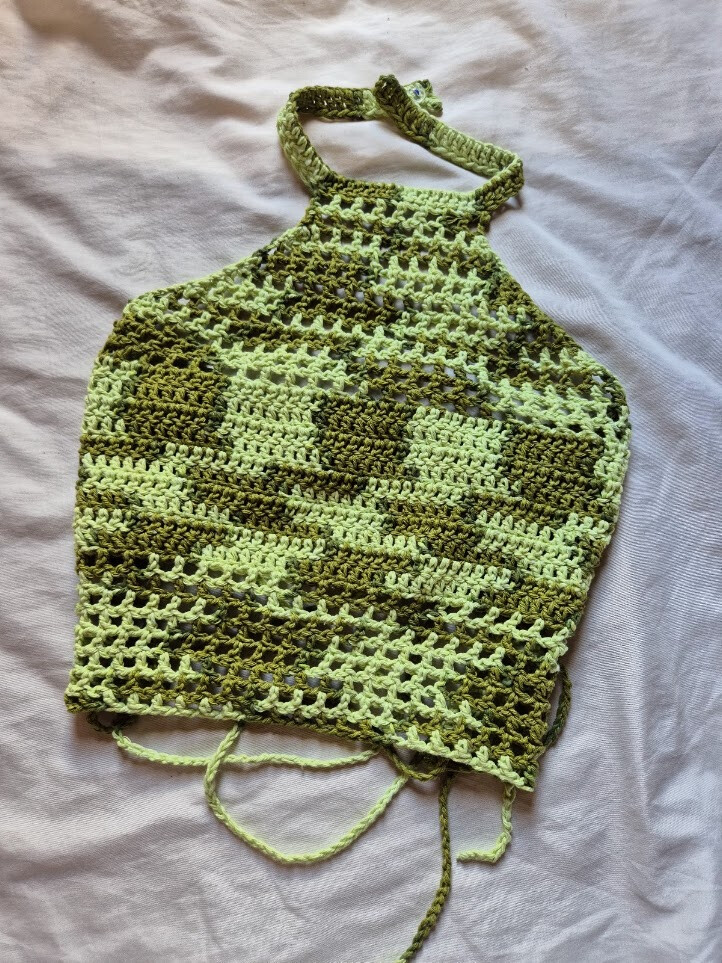 Top - Cropped de Crochê Artesanal
