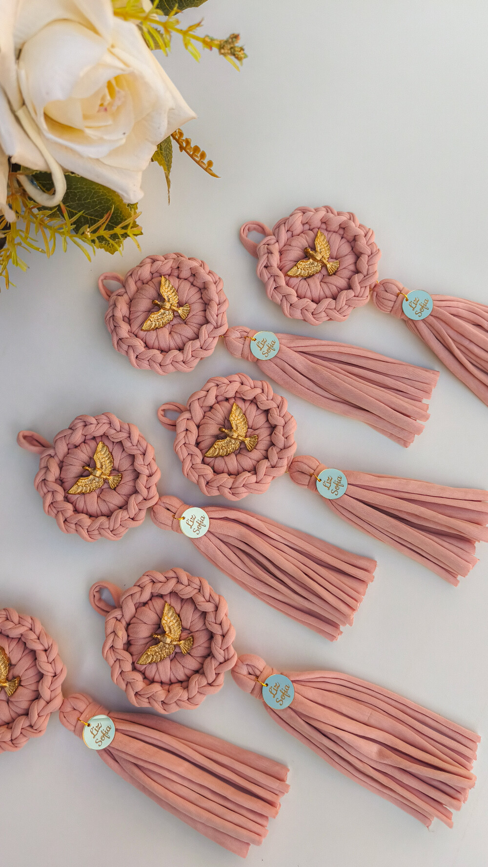 Mandala de Batizado Personalizada em Crochê