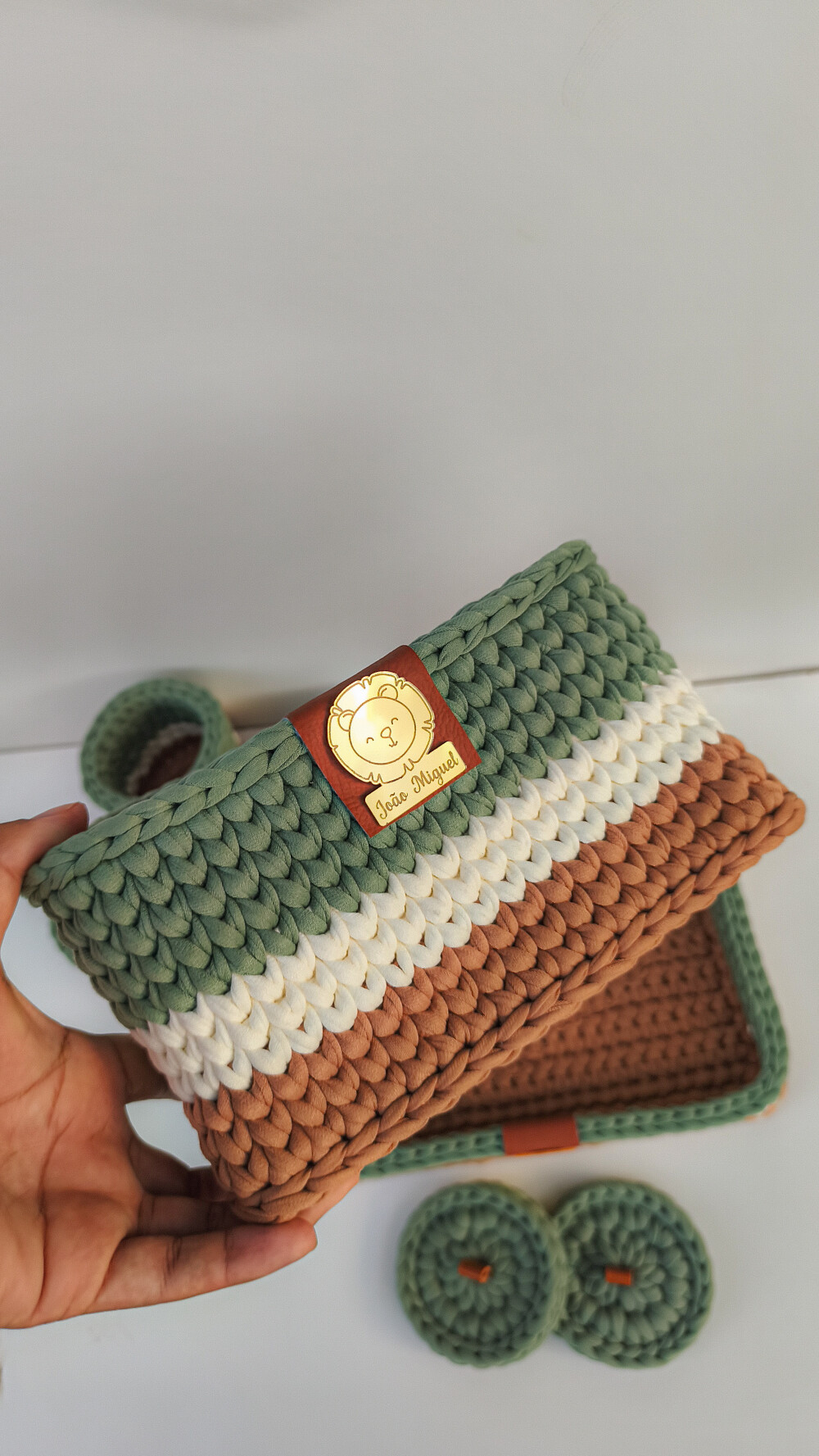 Kit Higiene Personalizado para Bebê em Crochê