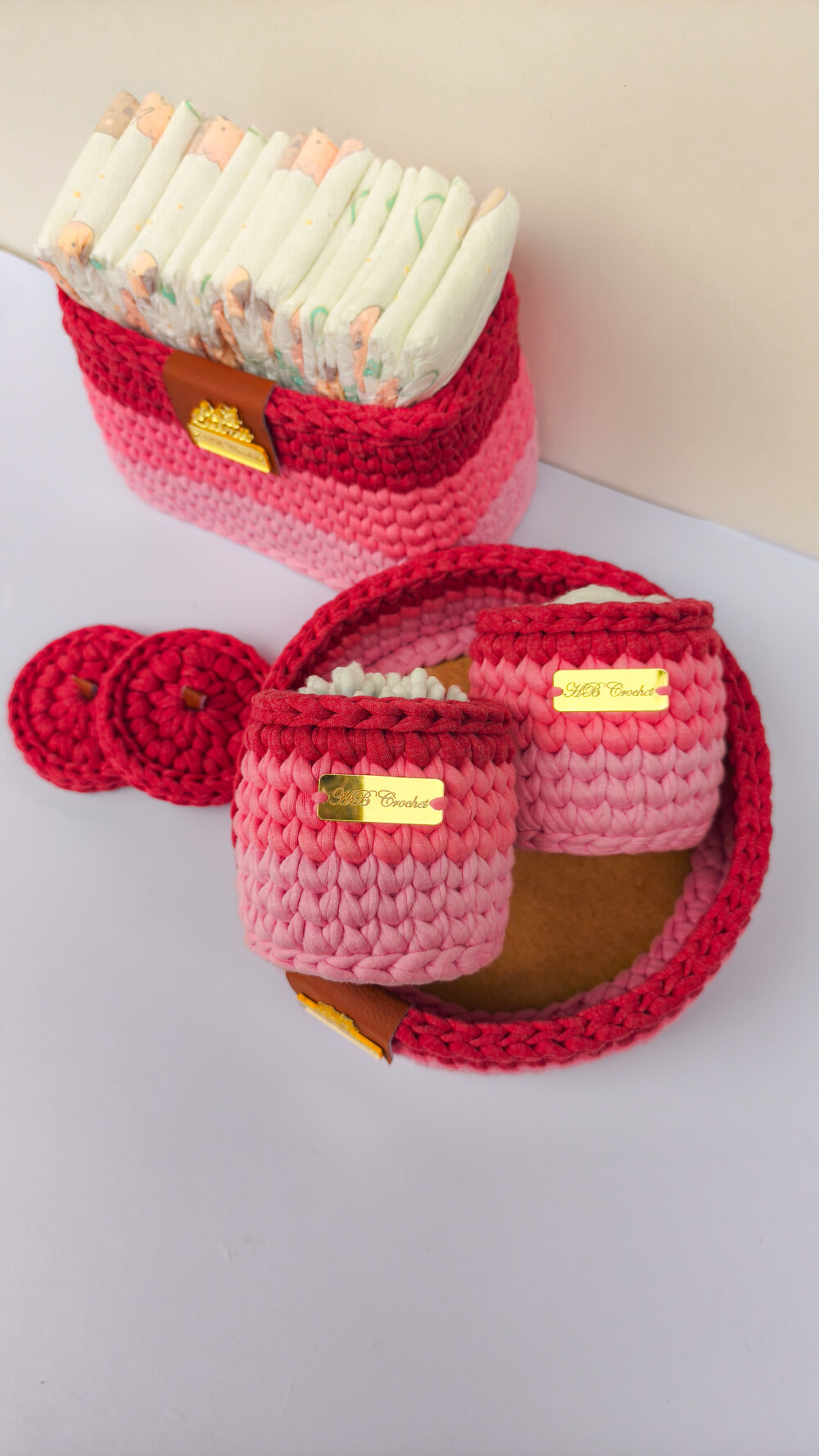 Kit Higiene Personalizado para Bebê em Crochê