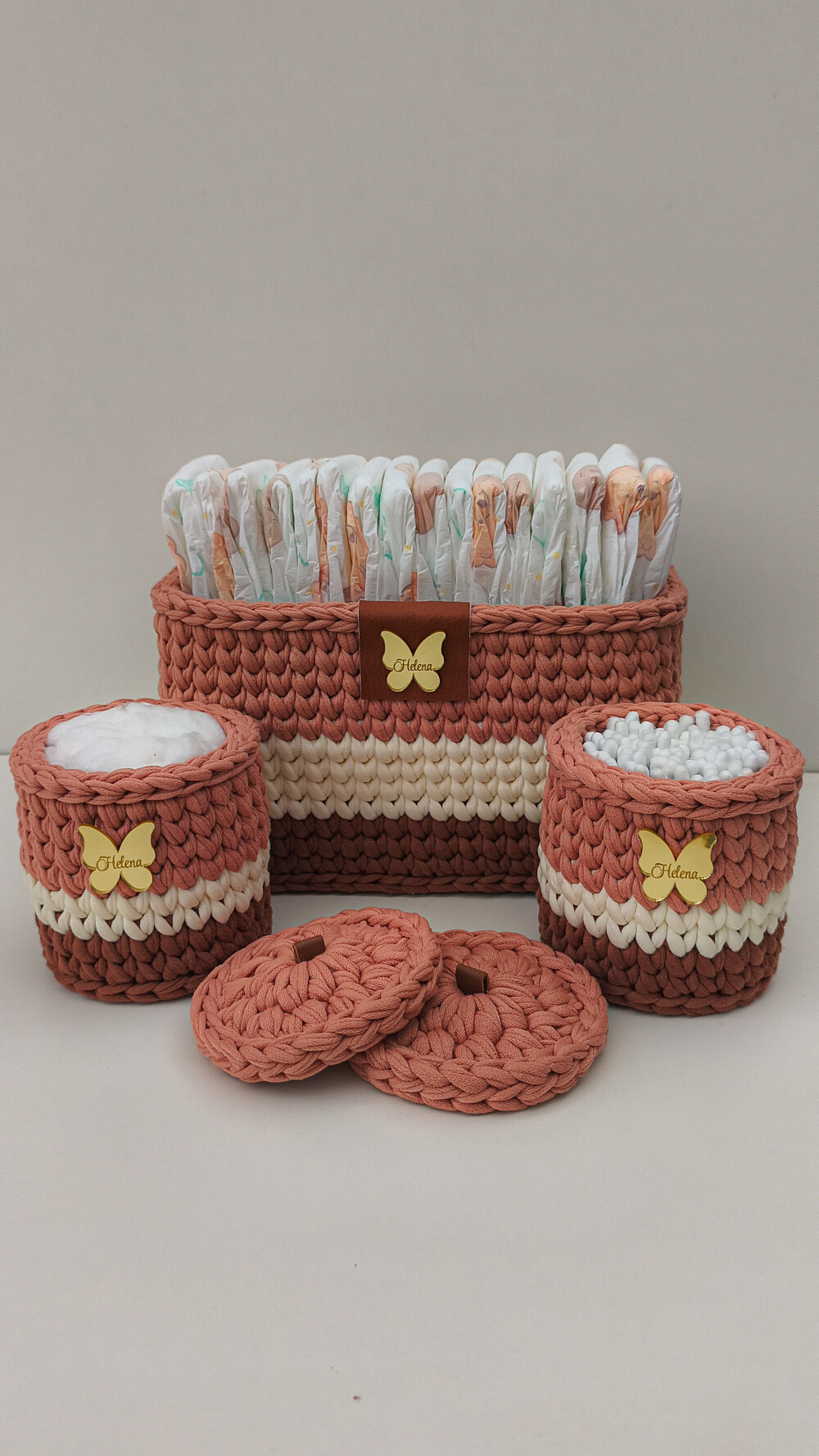 Kit Higiene Personalizado para Bebê em Crochê