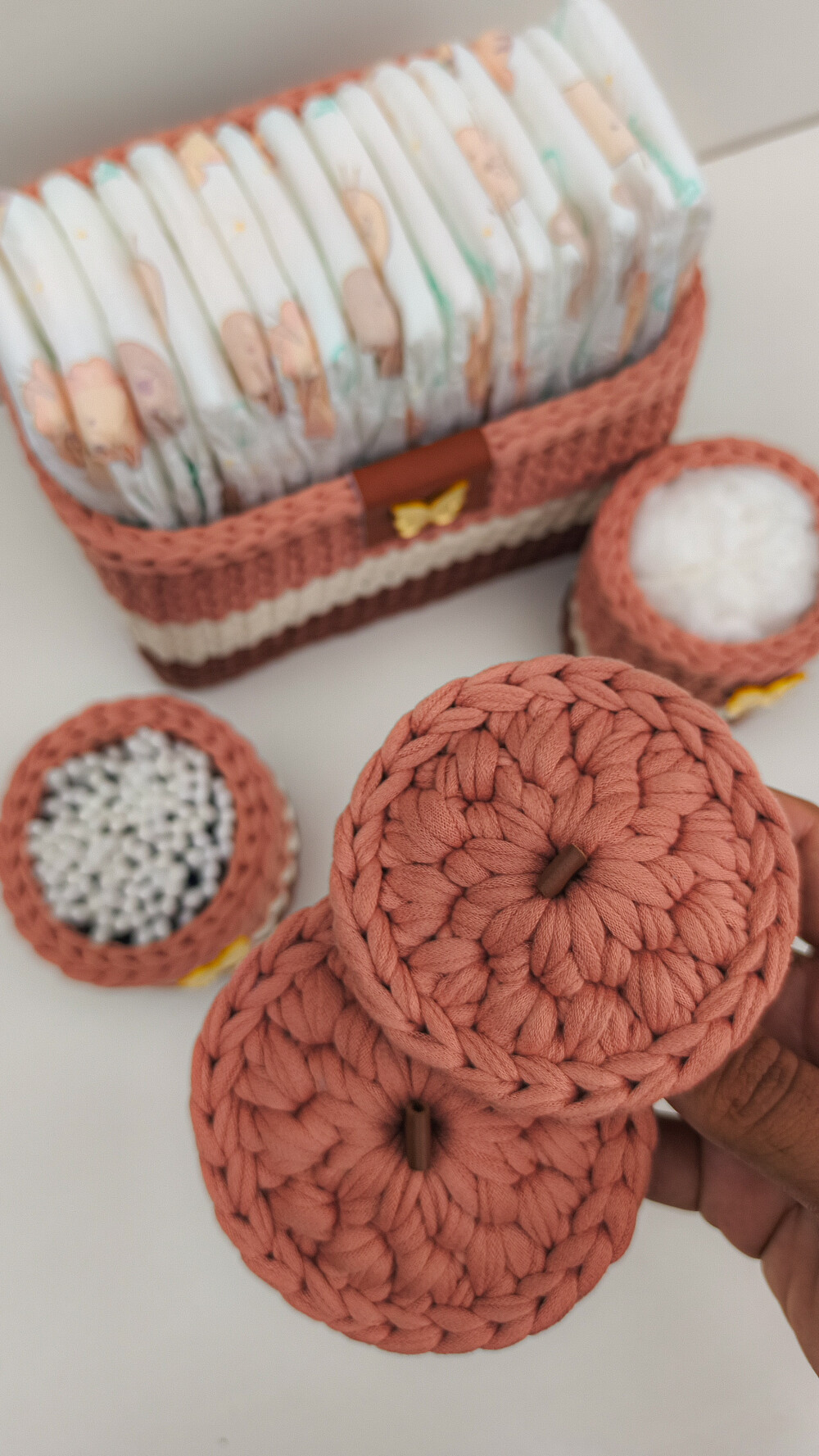 Kit Higiene Personalizado para Bebê em Crochê