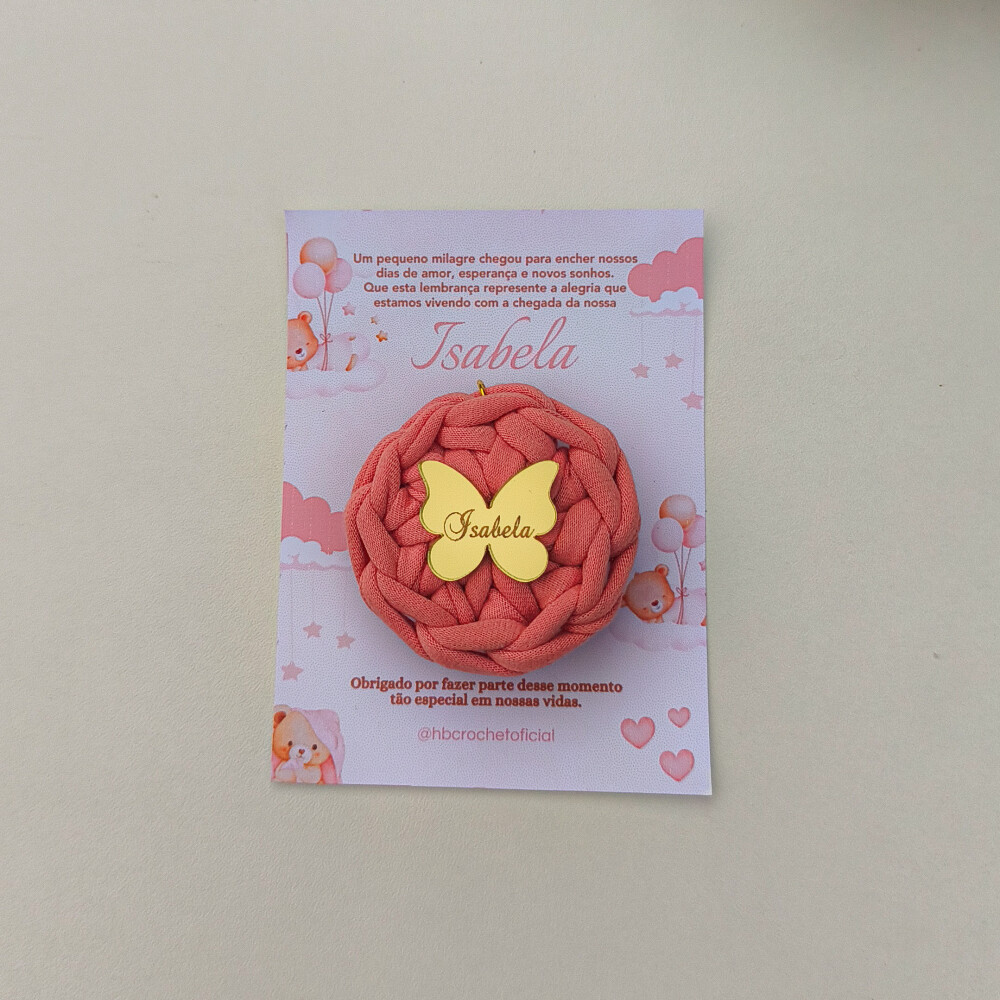 Chaveiro Personalizado em Crochê | Lembranças Saída maternidad