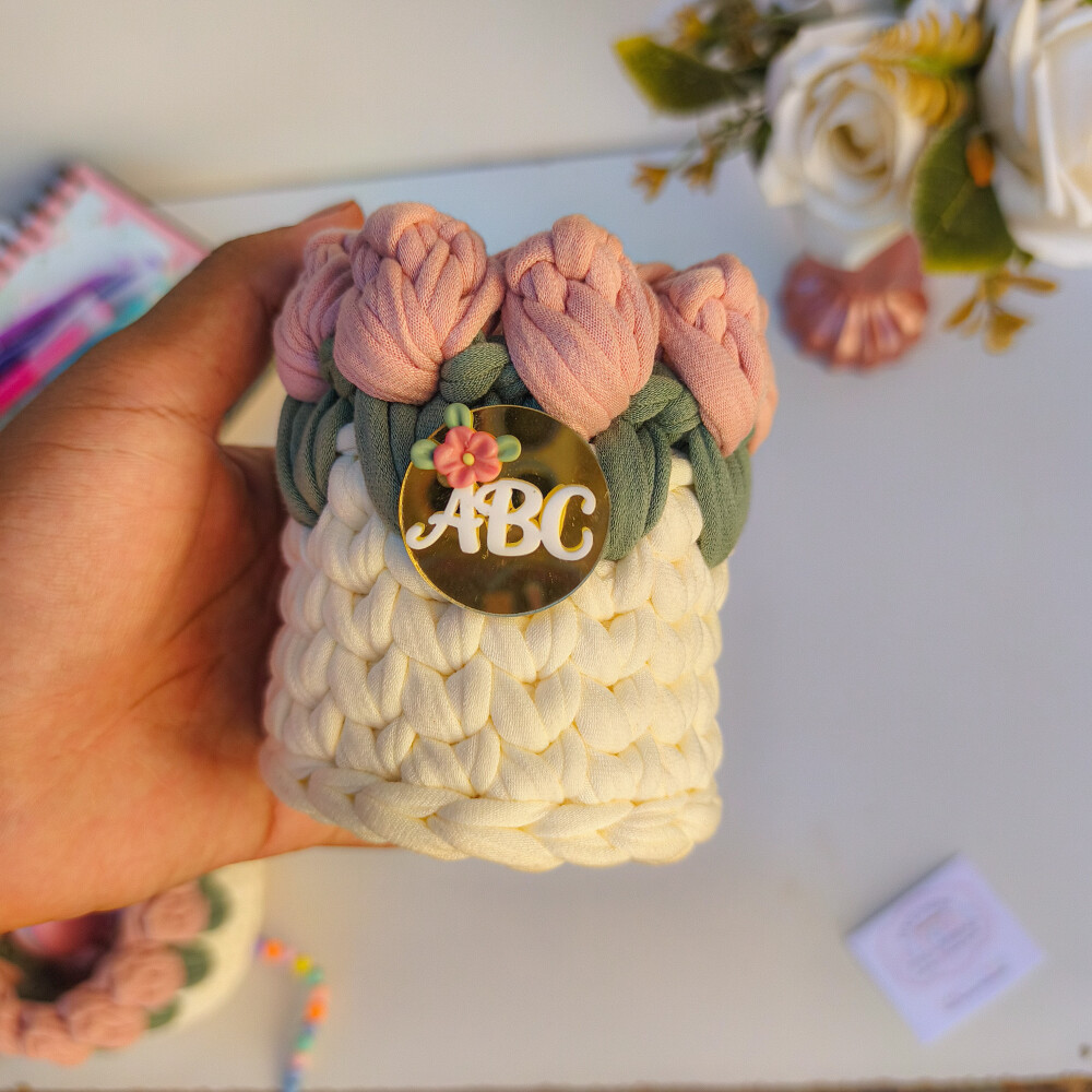 Kit Organizador ABC em Crochê | Dia dos Professores
