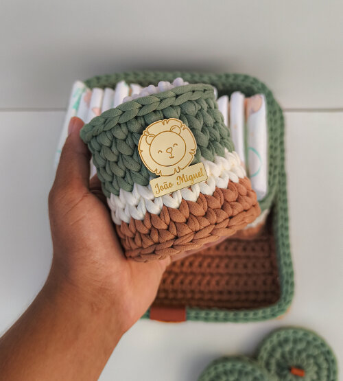 Kit Higiene Personalizado para Bebê em Crochê