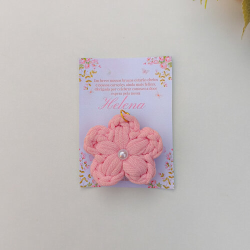 Chaveiro Flor Personalizado em Crochê