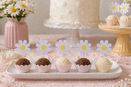 Topper Margarida - kit 30 unidades