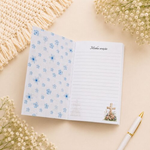 Caderno de Oração e devocional Cristão - Kit 6 unidades