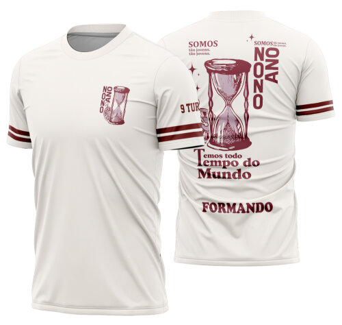 Arte Vetor Camisa Nono Ano Ampulheta Tempo Mod-342