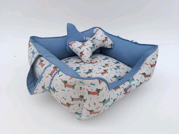 Cama para Pet 60x60 Cãozinho Dupla Face