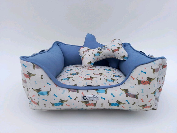 Cama para Pet 60x60 Cãozinho Dupla Face
