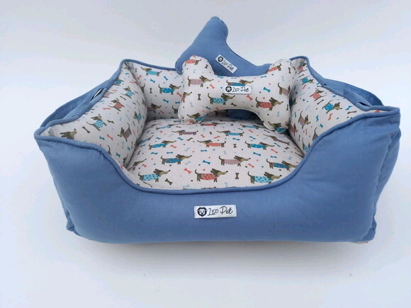 Cama para Pets 40x40 Cãozinho Dupla Face