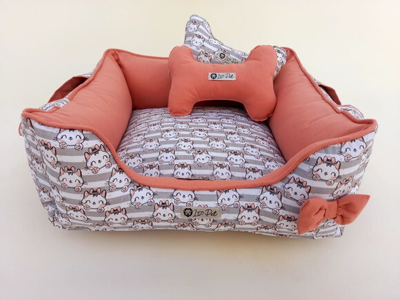 Cama para Pets 40x40 Gatinha Dupla Face