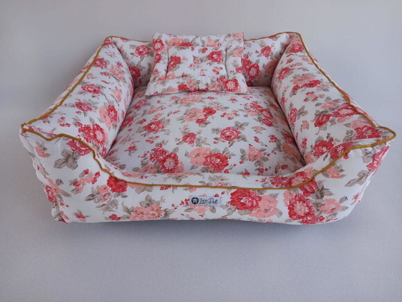 Cama para Pets 40x40 Quadrada Floral