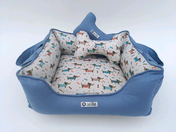 Cama para Pets 50x50 Cãozinho Dupla Face