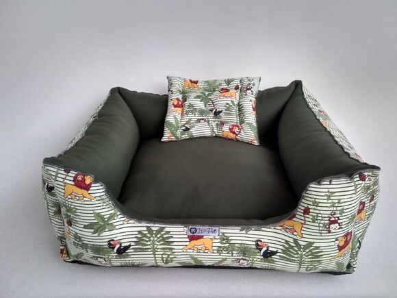 Cama para Pets 50x50 Quadrada Selva
