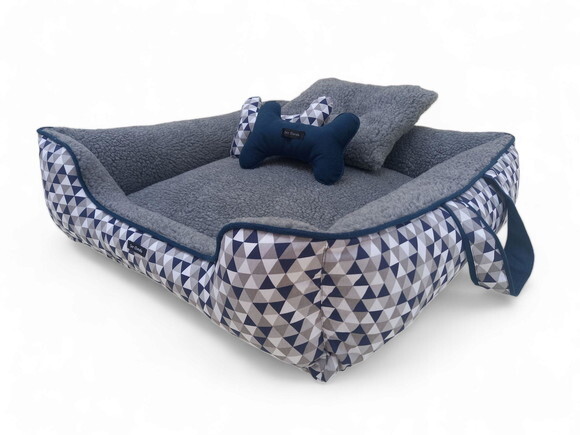 Cama para Pets 70x40 Pelucia Retangular Triangle