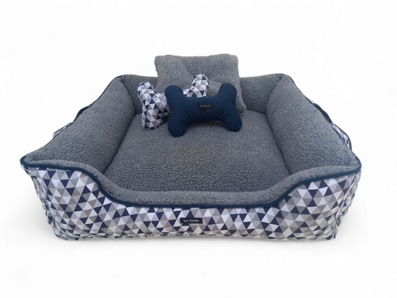 Cama para Pets 70x40 Pelucia Retangular Triangle