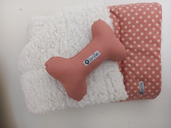 Cama para Pets Dupla Face 80x60 + Edredon 70x50 Cherpa