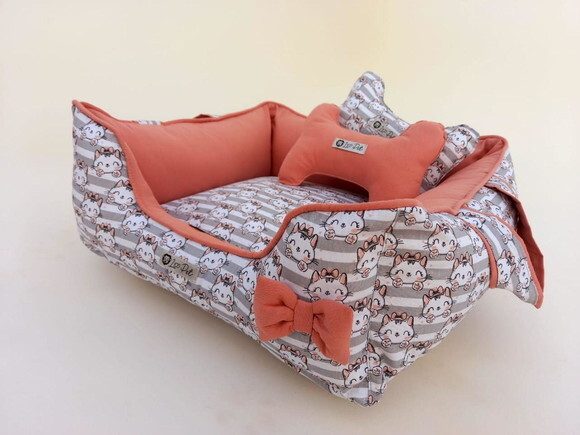 Cama para Pets Gatinha 60x60 Dupla Face