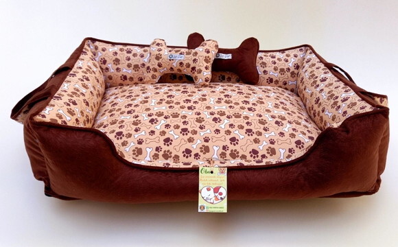 Cama para Pets Patinhas e Sued 50x50 Dupla Face