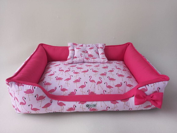 Cama para Pets quadrada Flamingo 70x70