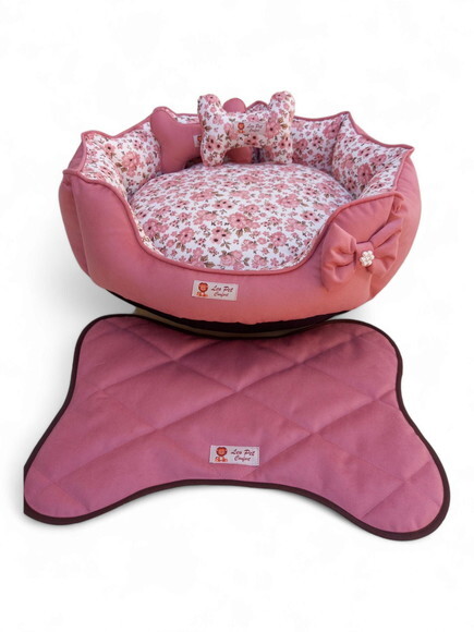 Cama para Pets Redonda 60x60 e Tapete