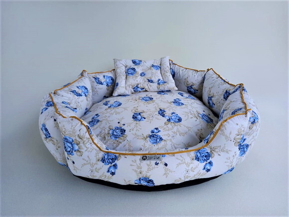 Cama para Pets Redonda Floral 70x70