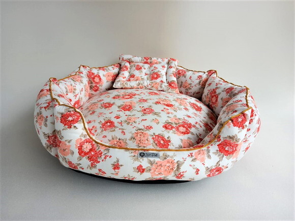 Cama para Pets Redonda Floral 70x70