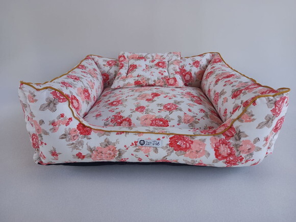 Cama para Pets retangular Floral 90x70