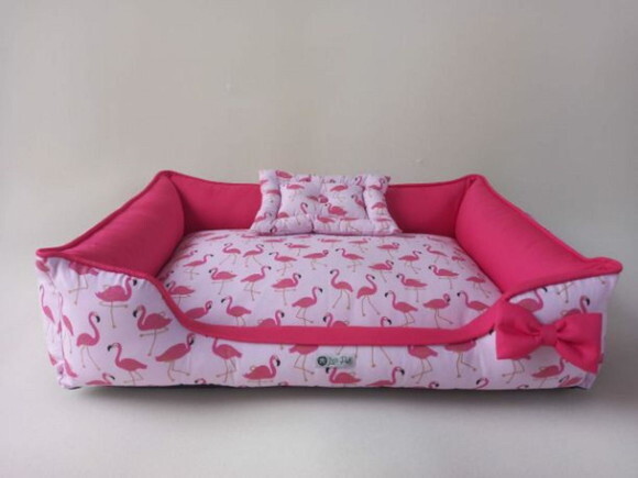 Cama para Pets retangular Flamingo 90x70