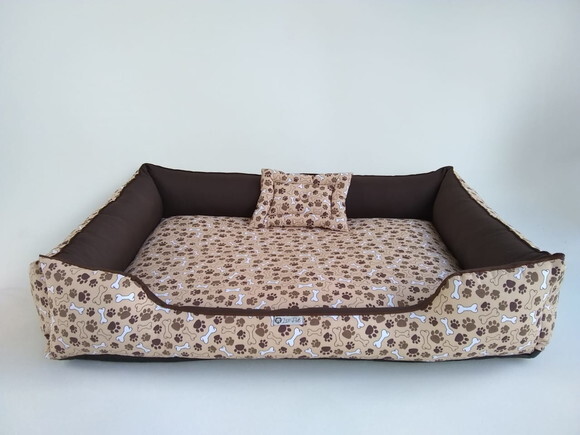 Cama para Pets retangular Patinhas 90x70